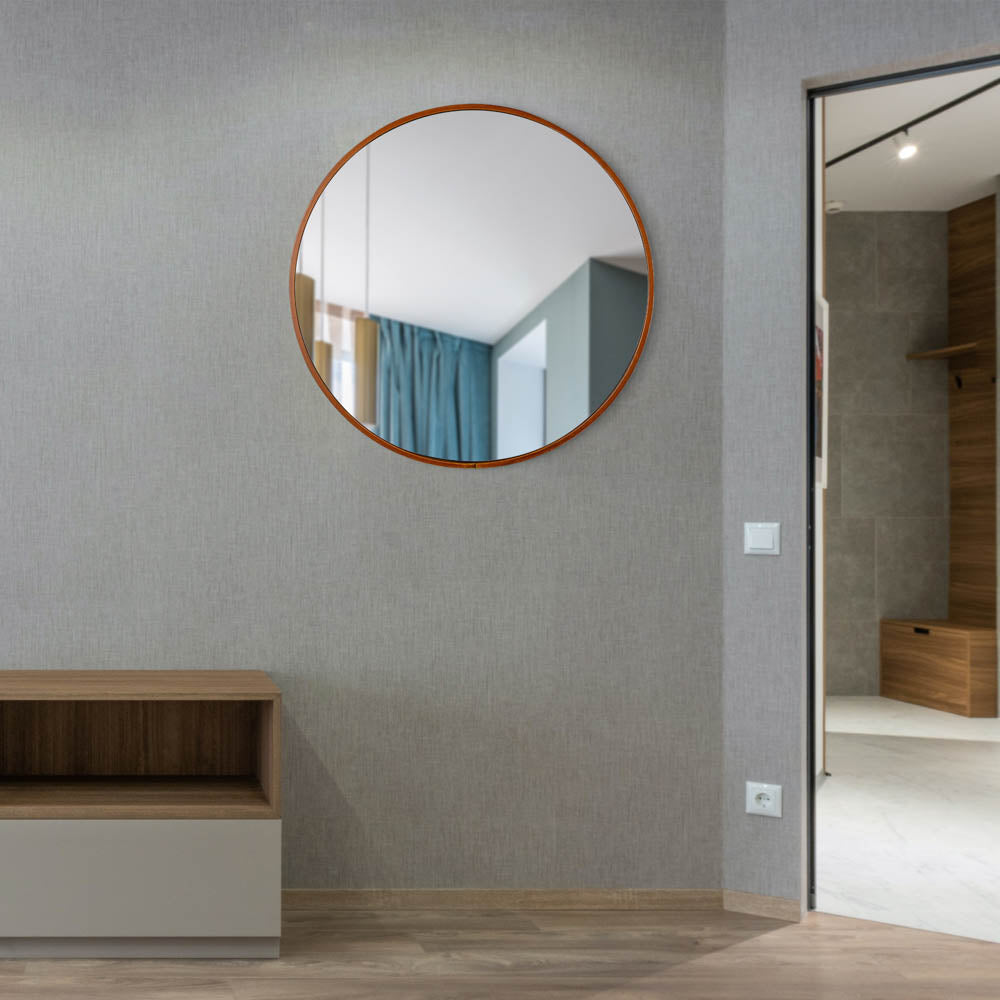 24 Round Bathroom Mirror for Hallway Vanity Bedroom Wall