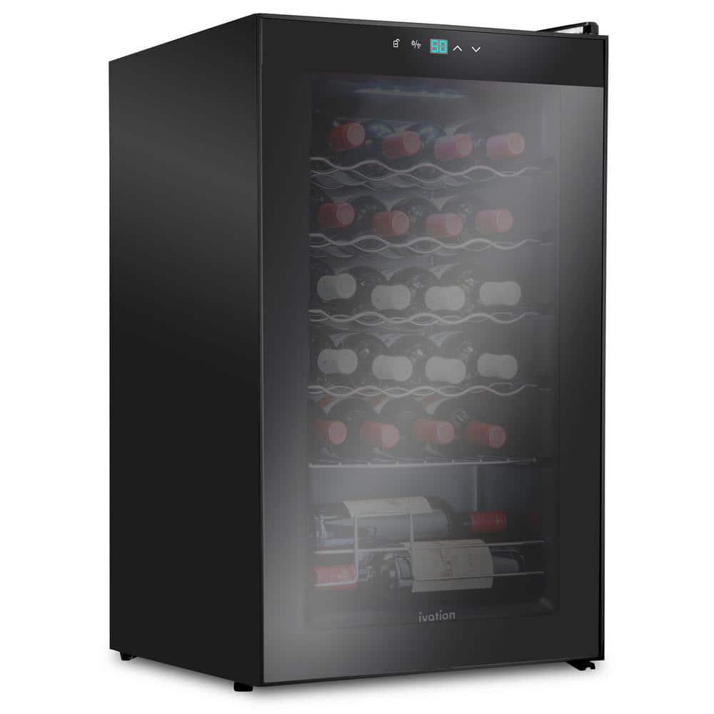 Ivation Wine Fridge Freestanding Wine Refrigerator 24 Bottle Wine Cooler