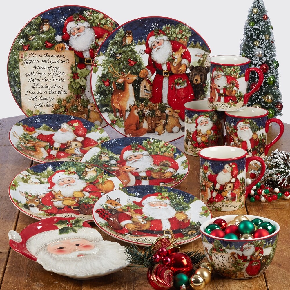 Certified International Magic Of Christmas Santa 22 oz. Ice Cream/Dessert Bowls (Set of 4)