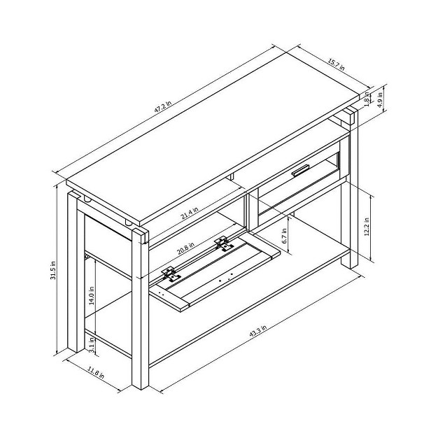 Ambrose Console Table Espresso Homes Inside Out