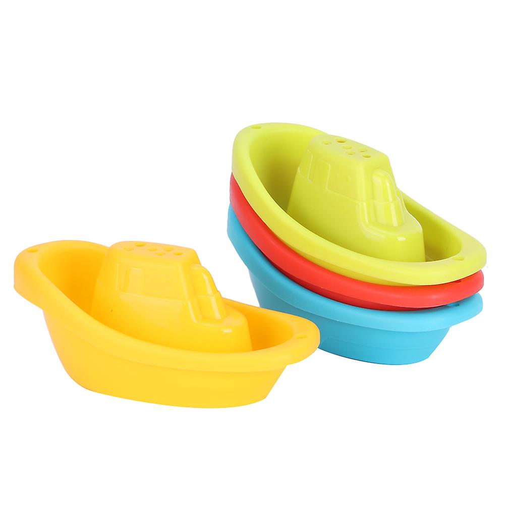 4pcs Bathroom Floating-ship Toy Children Bath Swimming Playing Boat Fun Educational Toyfloating Ship