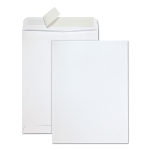 Quality Park Redi-Strip Catalog Envelope， #10 1/2， Cheese Blade Flap， Redi-Strip Adhesive Closure， 9 x 12， White， 100/Box (44582)