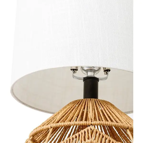 Kadwell Bohemian Paper Rattan Table Lamp - 20