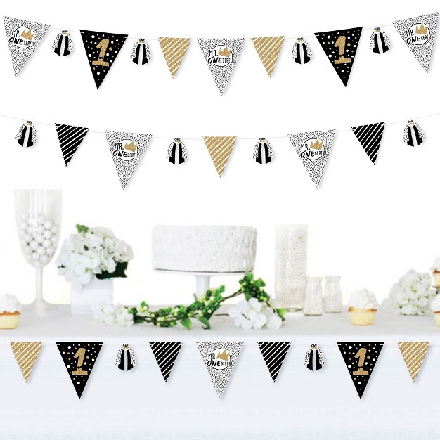 Big Dot Of Happiness 1st Birthday Little Mr Onederful Diy Boy First Birthday Party Pennant Garland Decoration Triangle Banner 30 Pieces