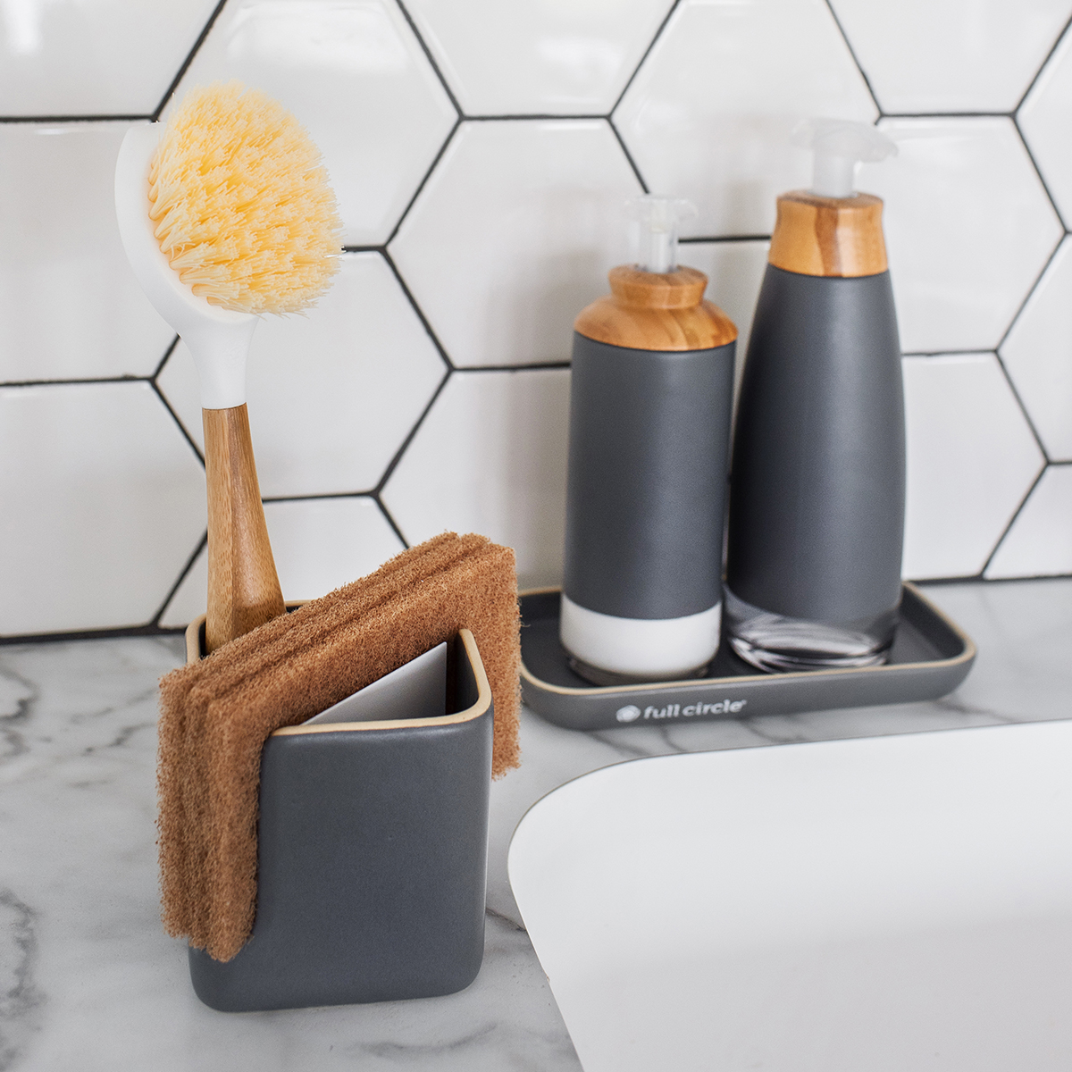 Full Circle Modular Ceramic Sink Caddy