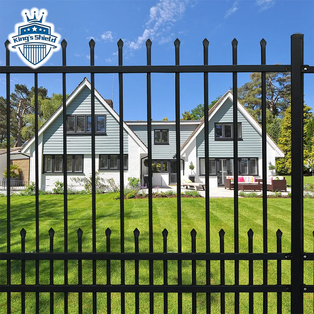 Fence Outdoor Decorative Custom Black Fence Panels Aluminum Metal Garden Fences For Houses