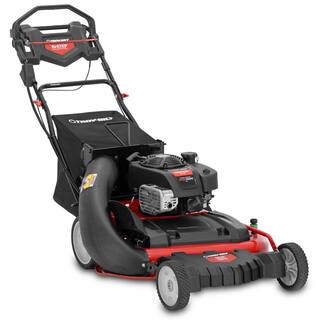 Troy-Bilt 28 in. 223cc Gas Walk Behind Self Propelled Lawn Mower with High Rear Wheels 3-in-1 Cutting TriAction Cutting System TBWC 28B