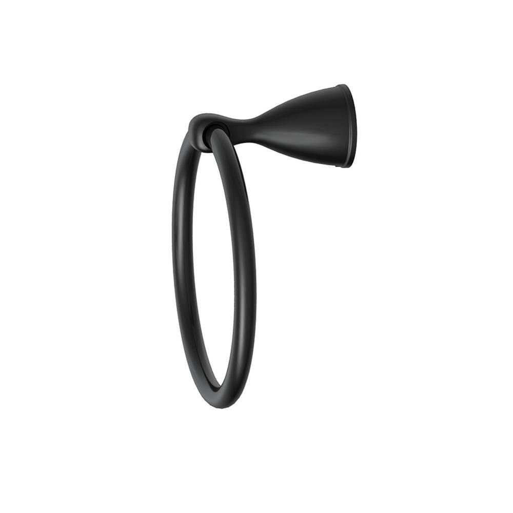 PRIVATE BRAND UNBRANDED Alima Traditional Wall Mounted Towel Ring in Matte Black Finish 2510MB-TR