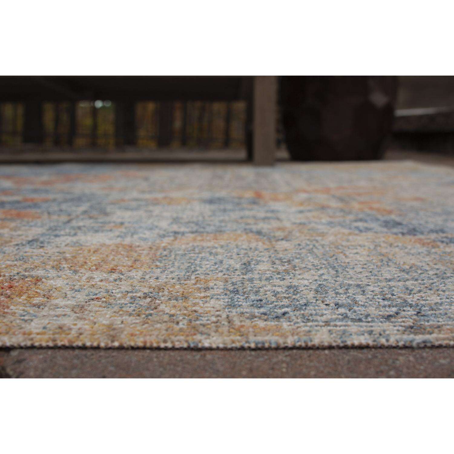 Ashley Wraylen 120 in. L X 94 in. W Multicolored Ethereal Indoor and Outdoor Polypropylene Rug