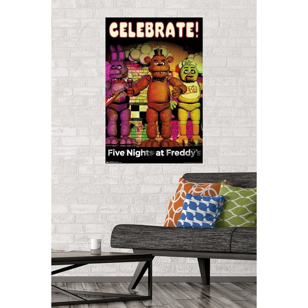 Trends International Five Nights At Freddy x27 s Celebrate Unframed Wall Poster Prints