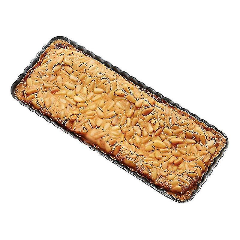 14 Inch Bakeware Dishes Cake Pans Rectangle Fluted Pie Tart Pan Mold Baking Non-stick Quiche Tool