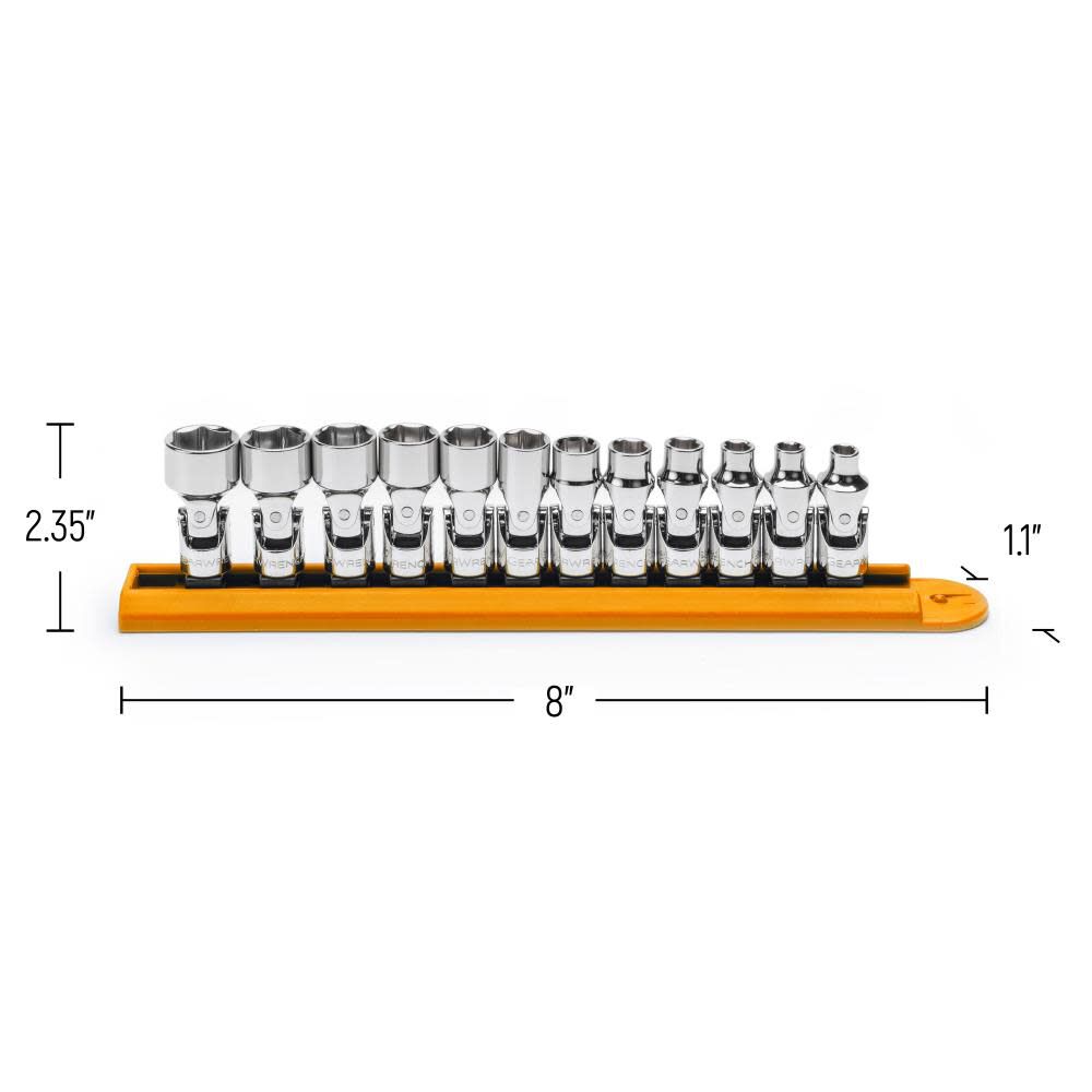 GEARWRENCH 12 Pc 1/4-in Drive 6 Point Flex Metric Socket Set 80311 from GEARWRENCH