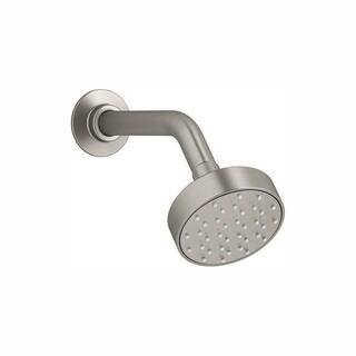 KOHLER Awaken 1-Spray 3.6 in. Single Wall Mount Fixed Shower Head in Brushed Nickel K-72417-BN