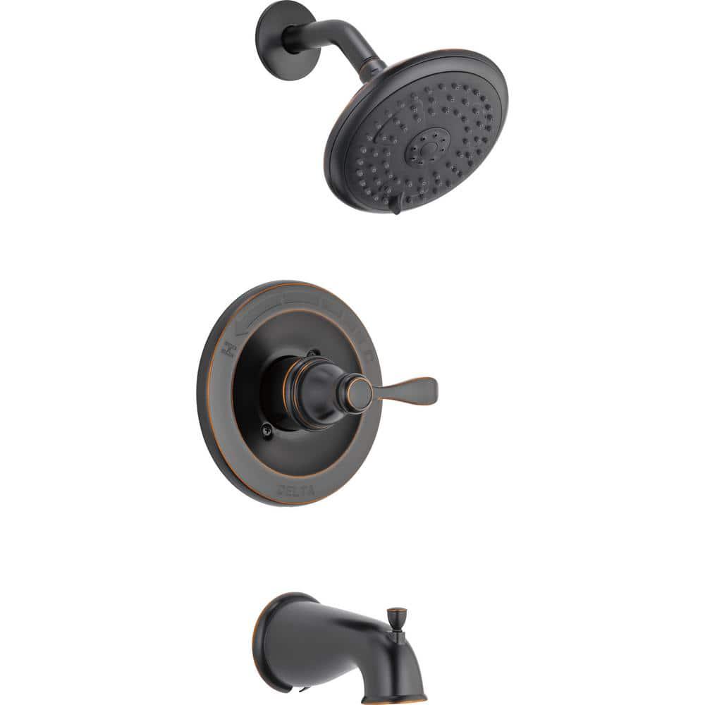 Delta Porter SingleHandle 3Spray Tub and Shower Faucet in Oil Rubbed Bronze