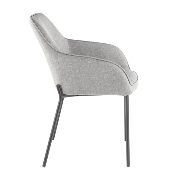 Daniella Contemporary Dining Chair in Black Metal ...