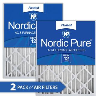 Nordic Pure 18 in. x 24 in. x 4 in. Allergen Pleated MERV 12 Air Filter (2-Pack) 18x24x4M12-2