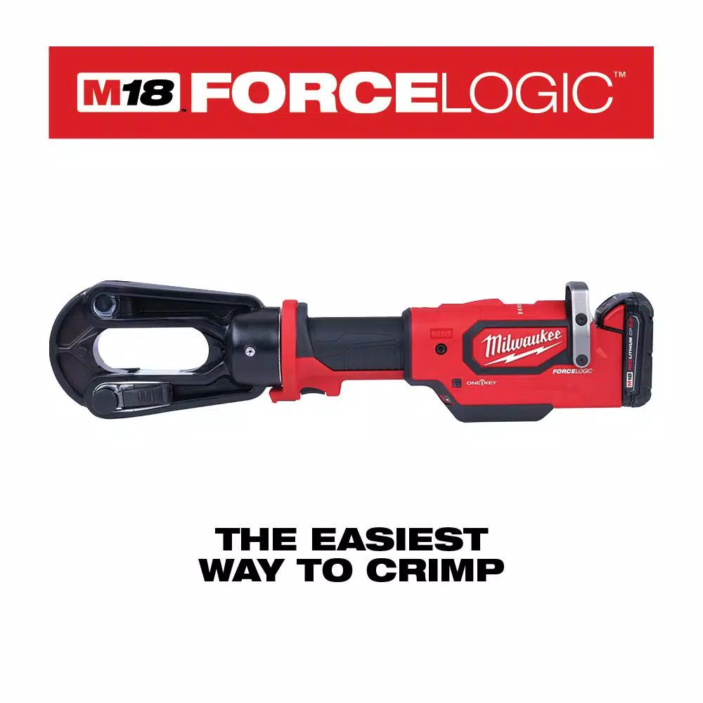 Milwaukee M18 18-Volt 15-Ton Lithium-Ion Cordless FORCE LOGIC Utility Crimper (Tool-Only) and#8211; XDC Depot