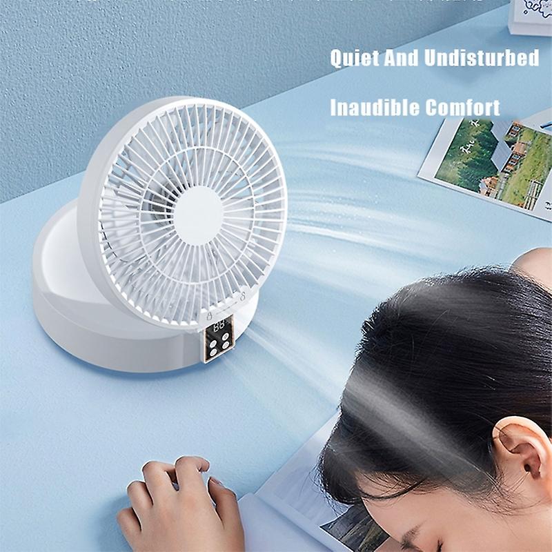 Folding Portable Fan Usb Remote Control Air Cooler Silent Rechargeable Wireless Fan Fit For Camping Desktop Home Camping