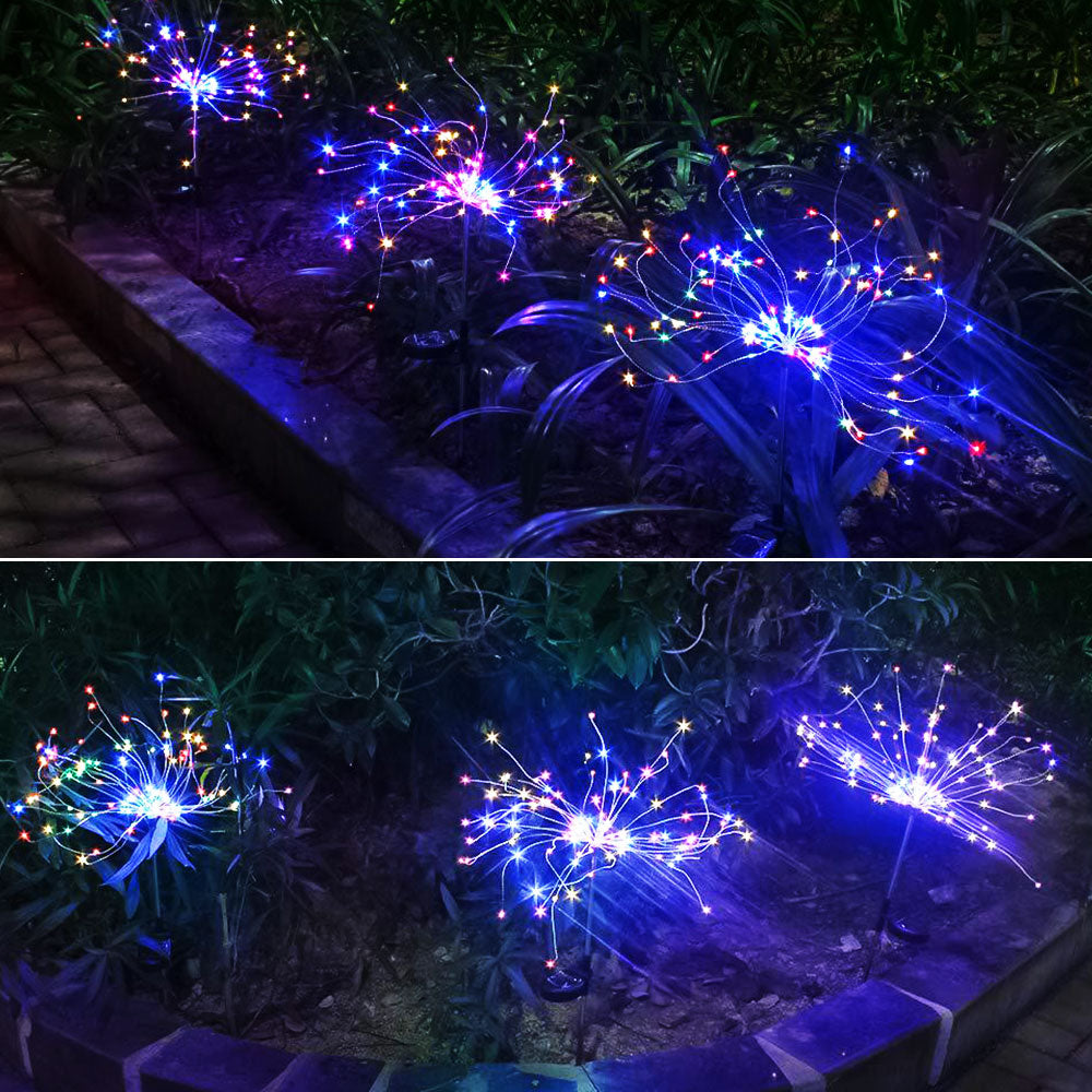 Willstar 90 LED Solar Powered Firework Starburst Stake Fairy Light Lawn Garden Outdoor Wedding