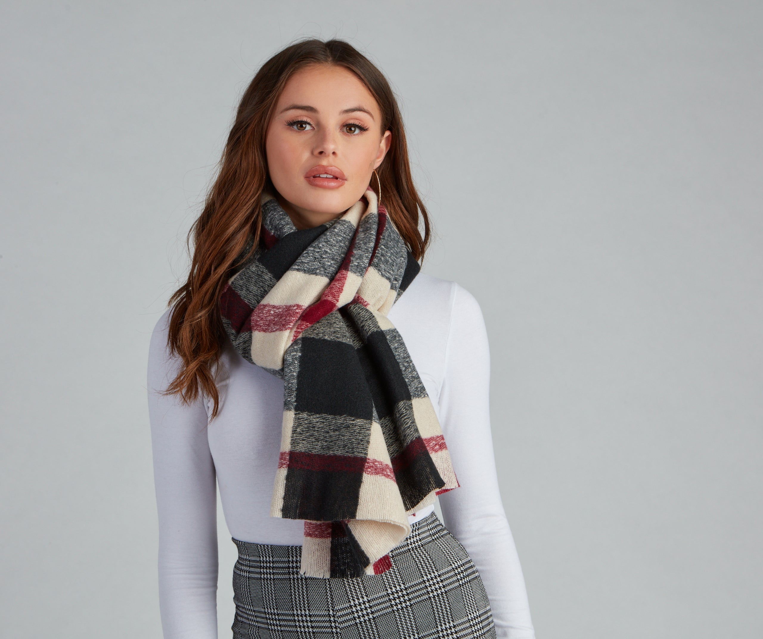 Timelessly Chic Plaid Blanket Scarf