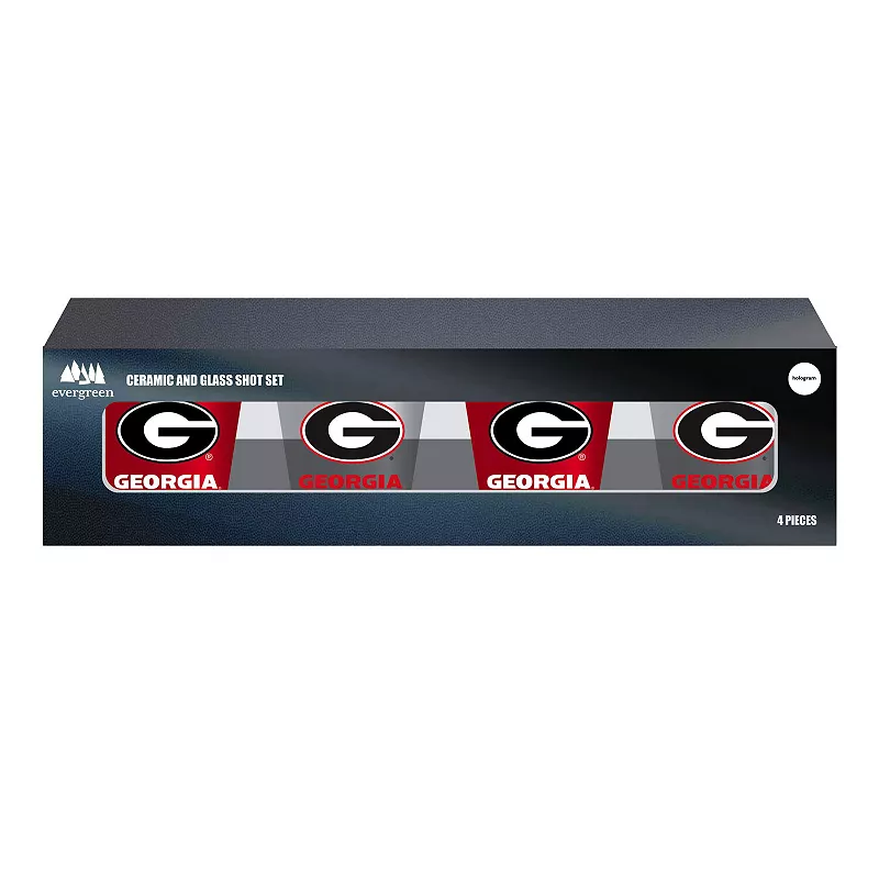 Georgia Bulldogs Four-Pack Shot Glass Set