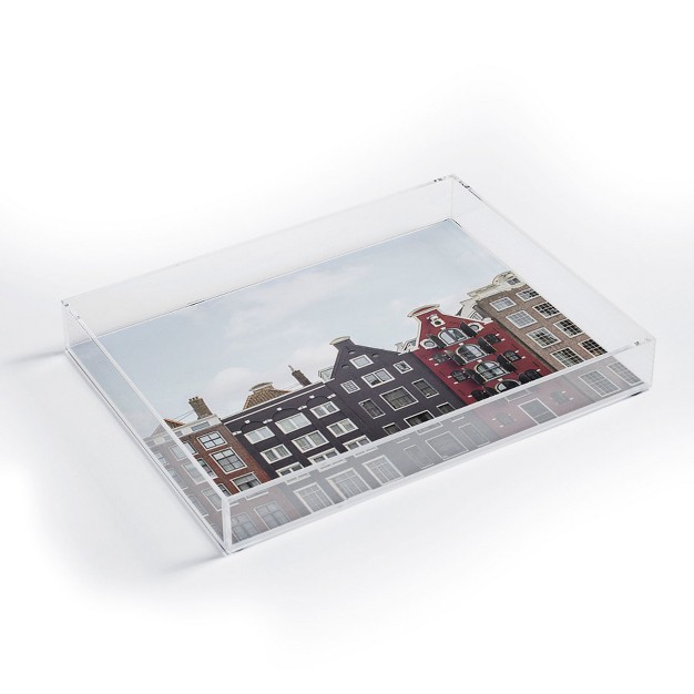 Henrike Schenk Travel Photography Typical Houses Of Amsterdam Acrylic Tray deny Designs