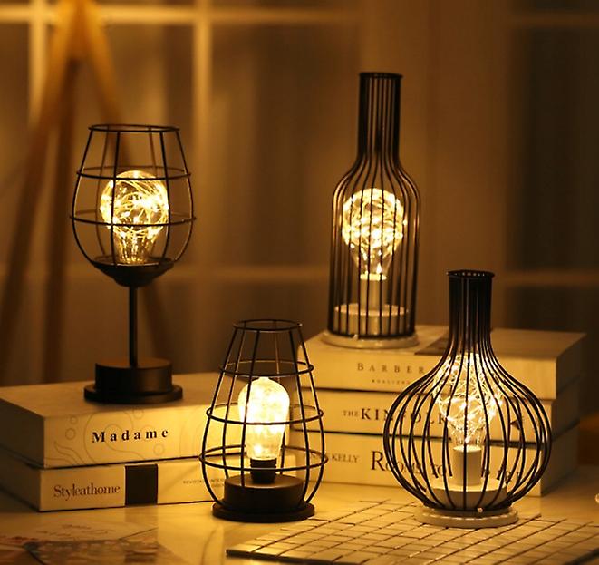 Hsla Led Copper Wire Wine Glass Night Light