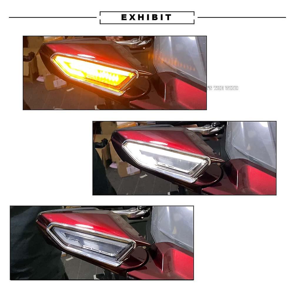 Born Pretty For Honda Goldwing 1800 Led Lights Motorcycle Mirror Motorbike Accessories Turn Signals Fb6 2018 - 2021