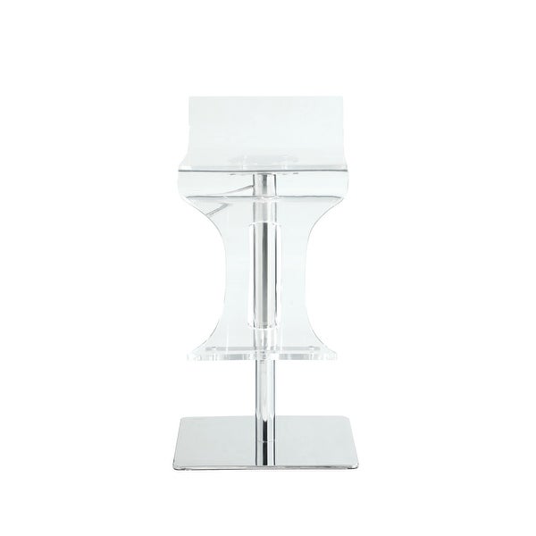 Somette Contemporary Pneumatic-Adjustable Stool with Acrylic Seat