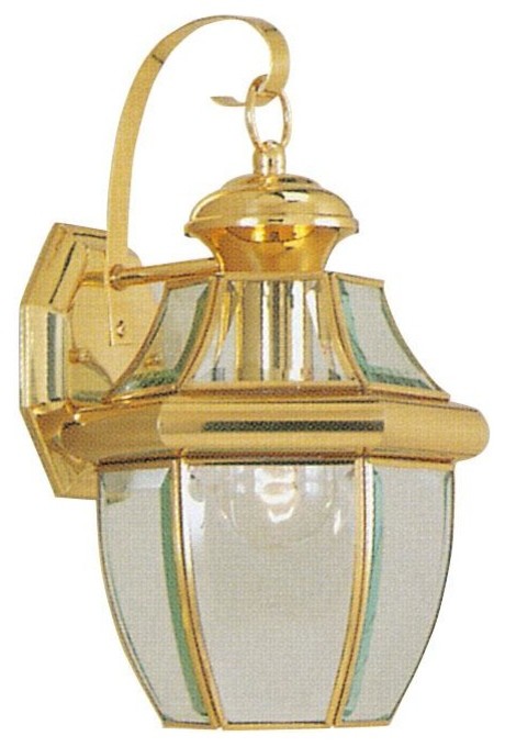 Polished Brass Wall Lantern   Traditional   Outdoor Wall Lights And Sconces   by We Got Lites  Houzz