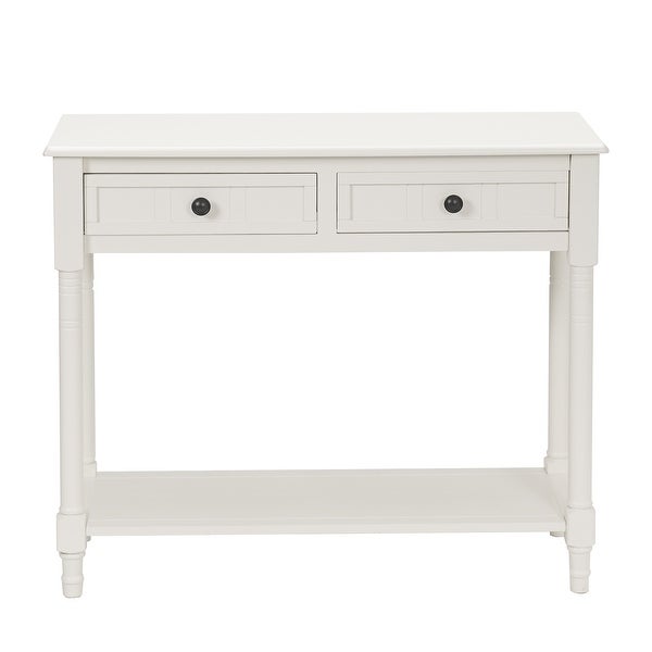 Modern 2-drawer Console Table with Shelf-35.4