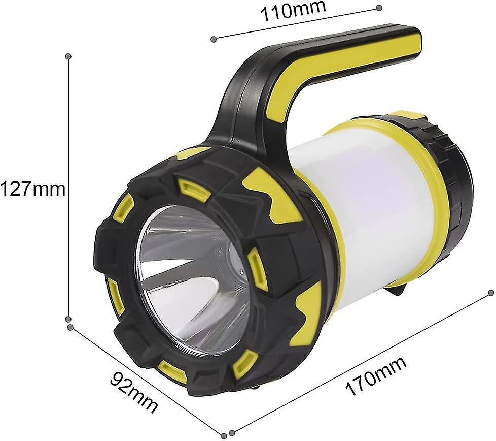 Rechargeable Led Lantern， 1000 Lumens 360 Camping Lamp， Rechargeable Led Portable Spotlight， Ultra Powerful， 6 Modes Camping Lamp， Usb Cable Included