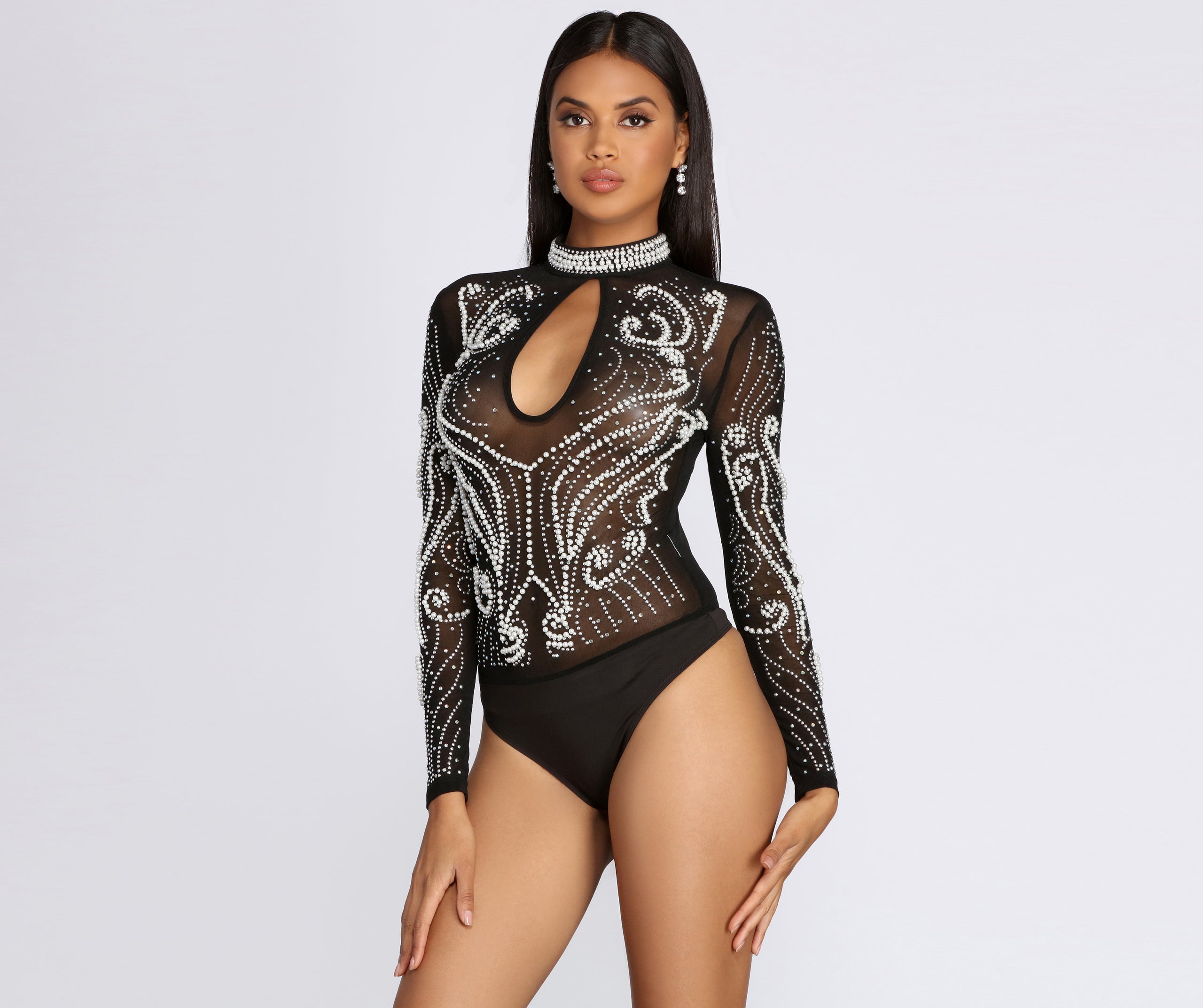 Pearls On Pearls Sheer Bodysuit