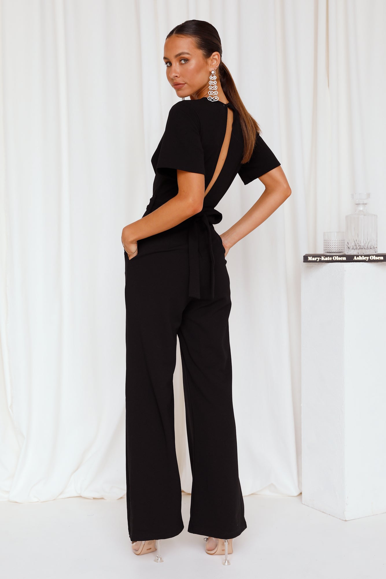 Whisper Softly Jumpsuit Black