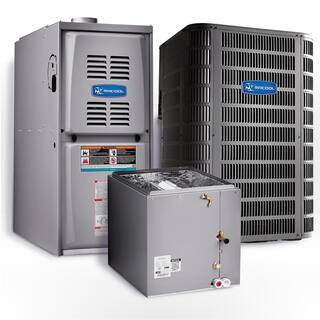 MRCOOL 3.5 Ton 40000 BTU 16 SEER Upflow Split System Air Conditioner with 90000 BTU 80% AFUE Gas Furnace MXC1642V48GM890