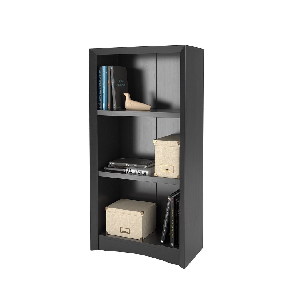 Quadra 47 inch Tall Adjustable Bookcase with Faux Woodgrain Finish