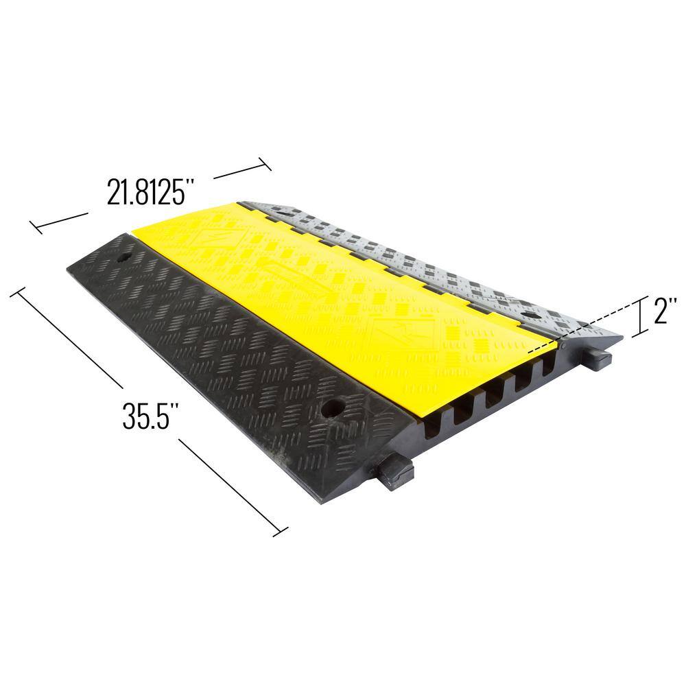 Guardian 5-Channel Rubber Cable Protector Ramp for 1.25 in. Dia Cables CR900