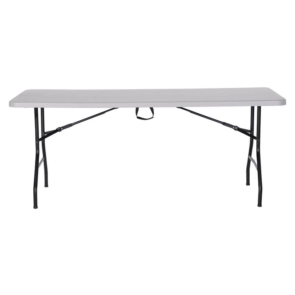 PEAKFORM 6 ft. Gray Plastic Top Folding Table 80919