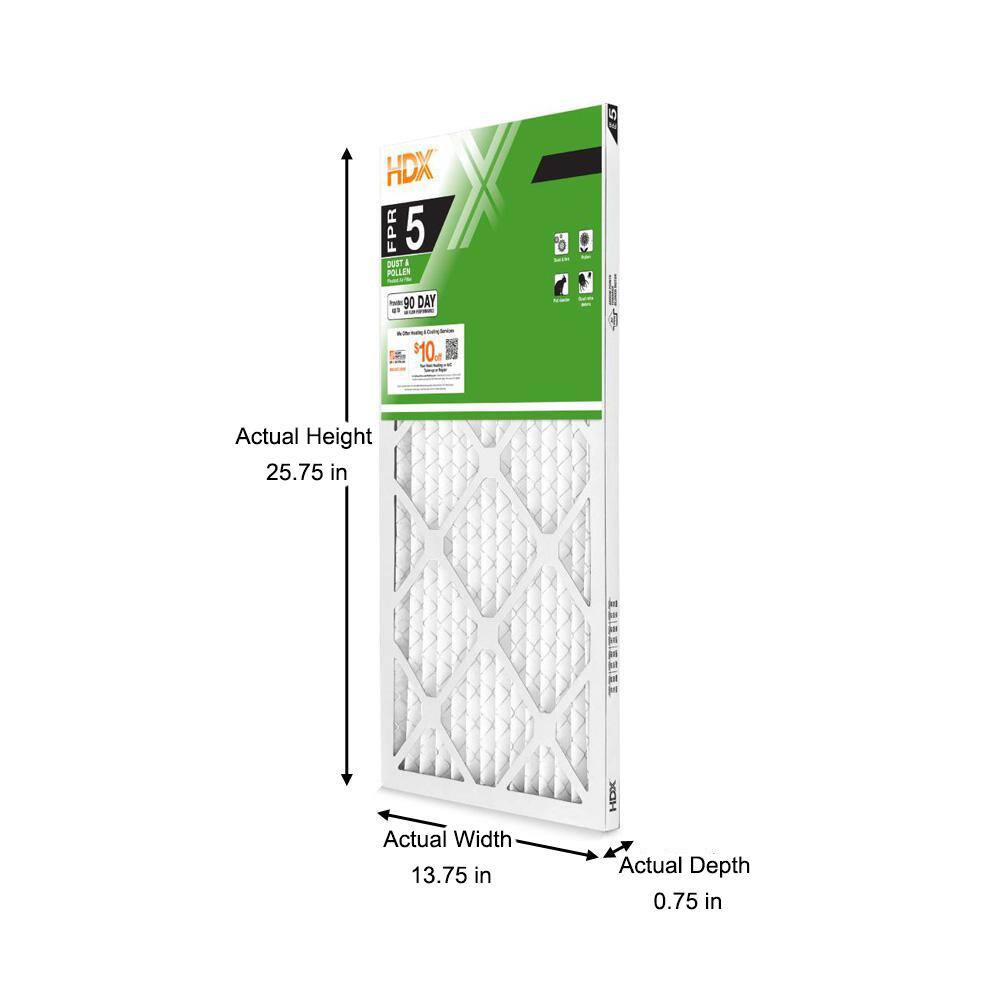 HDX 14 in. x 36 in. x 1 in. Standard Pleated Air Filter FPR 5 HDX1P5-011436