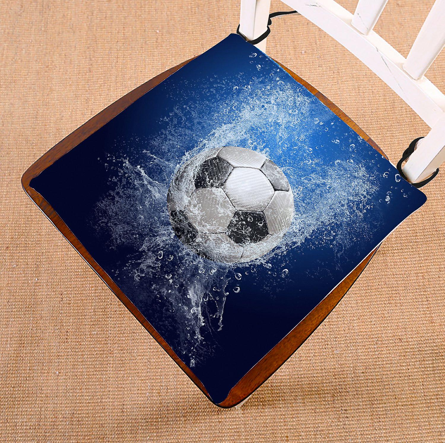 Sports Chair Pad， Football Soccer Ball On Water Seat Cushion Chair Cushion Floor Cushion 40x40 Cm