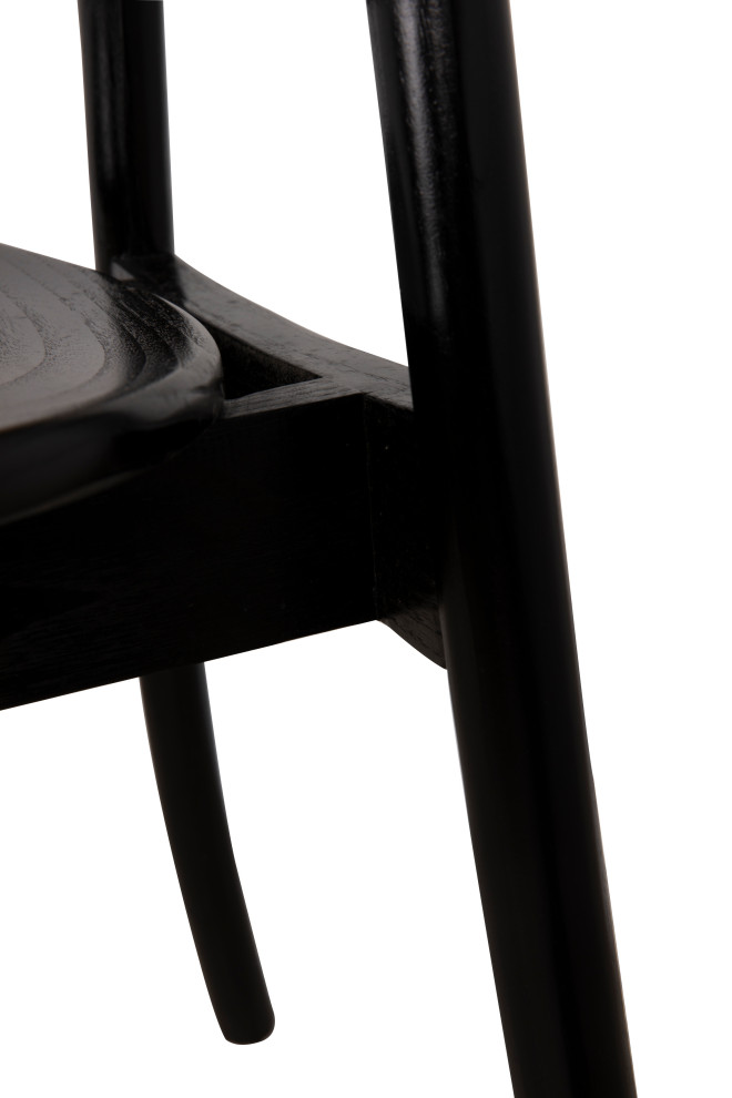 Brahms Chair  Charcoal Black With Caning   Tropical   Dining Chairs   by Noir  Houzz