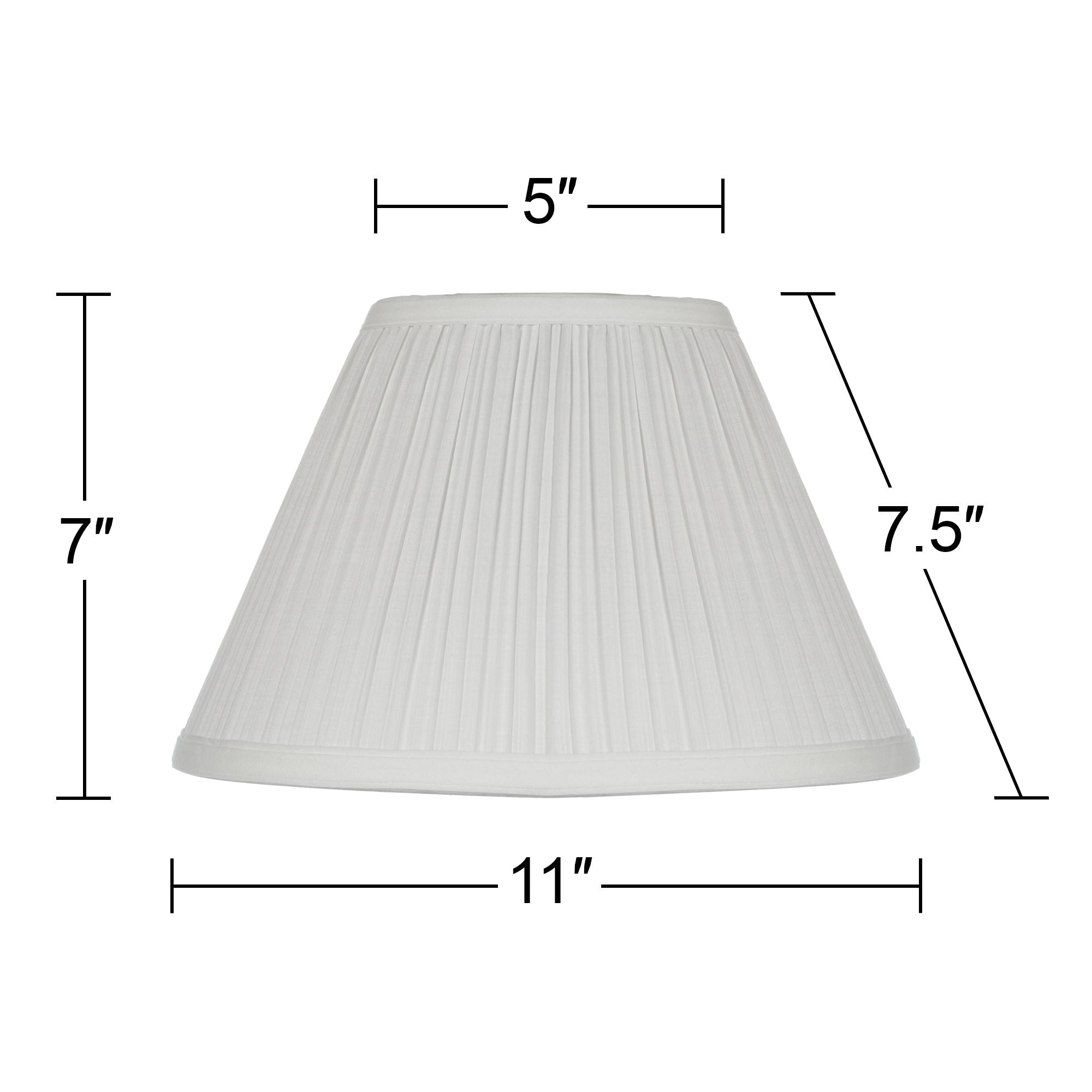 Brentwood Set of 2 Bell Lamp Shades White Mushroom Pleated Small 5