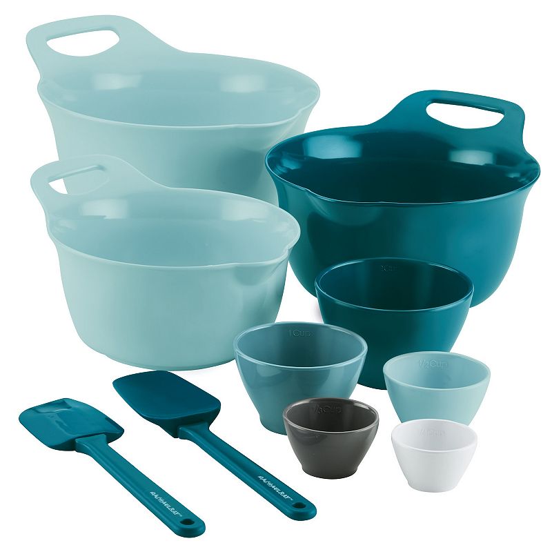 Rachael Ray Mix and Measure 10-pc. Mixing Bowl， Measuring Cup and Utensil Set