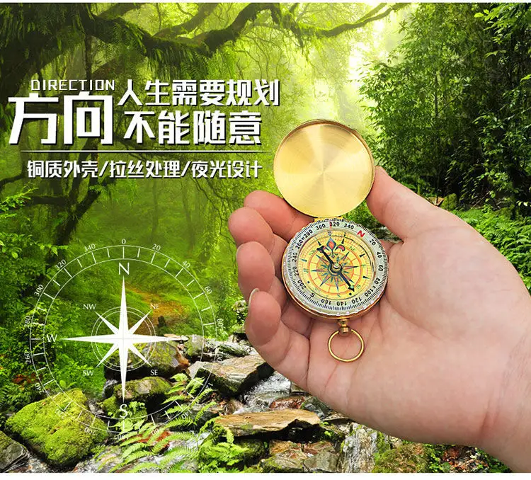 Newstar   Engravable Handmade Nautical Directional Magnetic Brass Compass for Navigation/Pocket Compass for Camping  Hiking