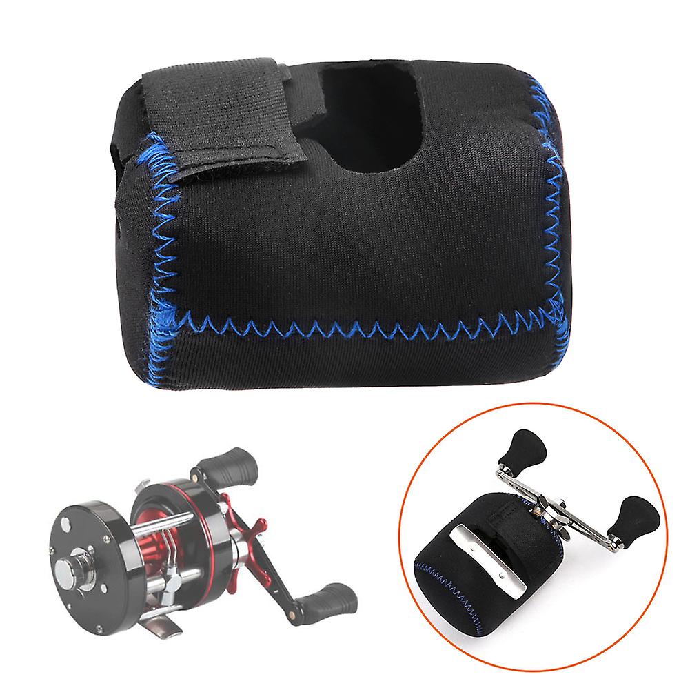 Neoprene Portable Small Size Fishing Reel Bag Fish Wheel Protector Carrying Pouch(black Blue S)