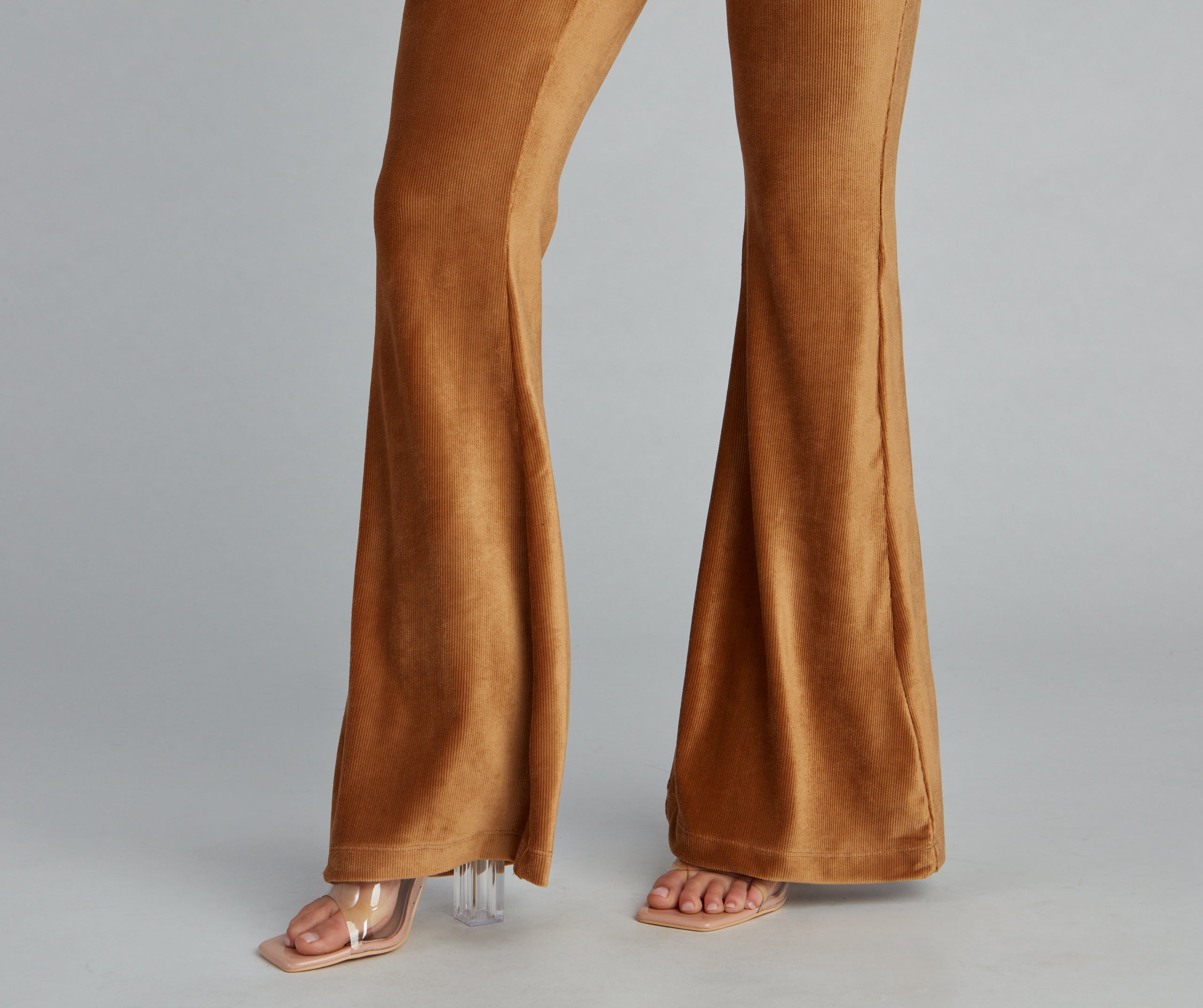 Trendy Luxe Velvet Flare Pants