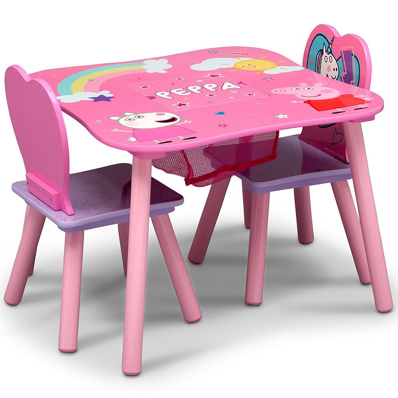 Peppa Pig Table and Chair Set with Storage by Delta Children