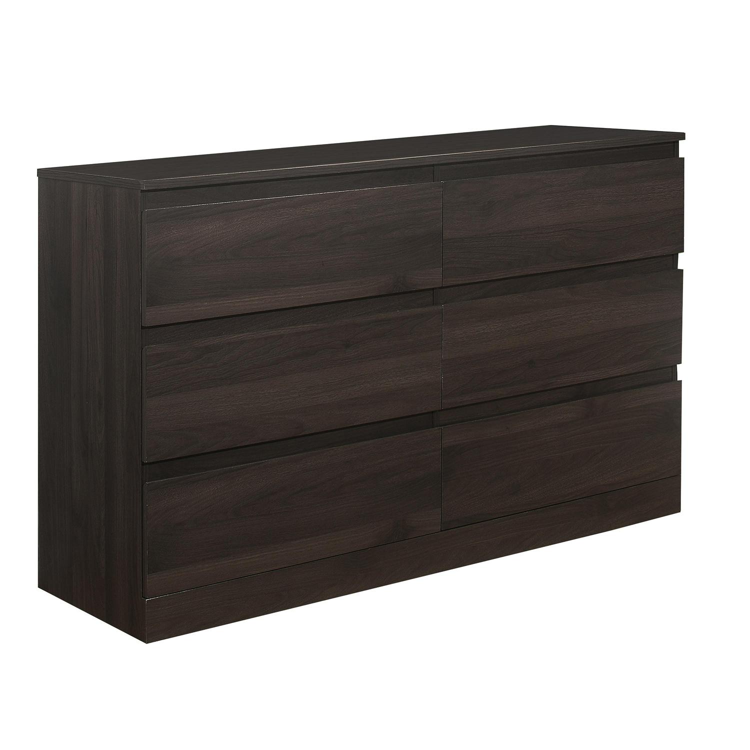 Brindle 6Drawer Horizontal Dresser Espresso Finish by Hillsdale  Crowdfused