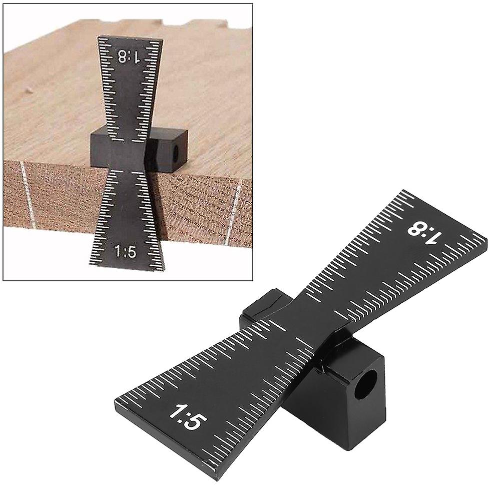 Aluminum Alloy Dovetail Gauge Woodworking Tool Dovetail Wood Marking Connection Ruler(1:5 1:8)