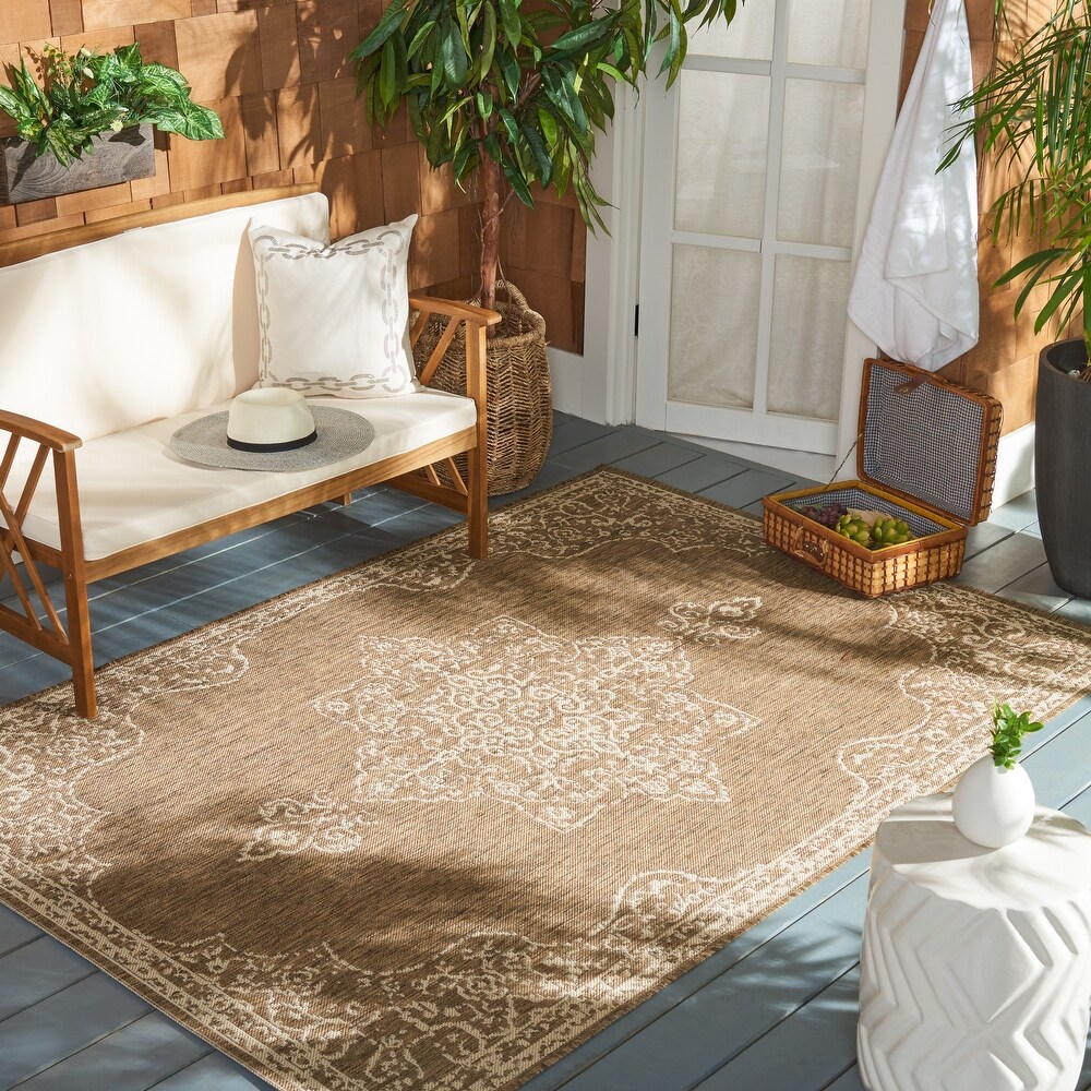 SAFAVIEH Beach House Winona Indoor/ Outdoor Waterproof Patio Backyard Rug